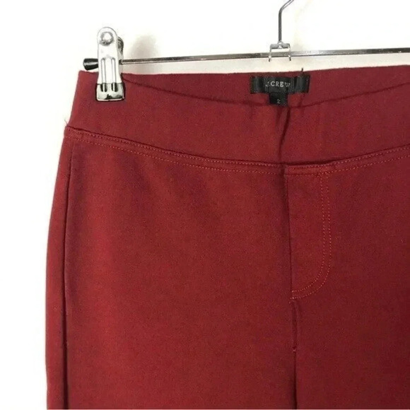 J. Crew Red Skinny Leg Pull On Fleece Lined Jeggings 2 - Picture 3 of 3